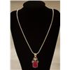 Image 1 : OUTSTANDING 9 CT RUBY PENDANT.