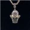 Image 2 : Strong 14 Kt Gold Plated Basketball Hoop Pendant