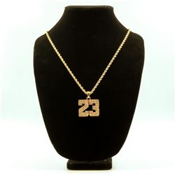 AWESOME 14 Kt. GOLD PLATED MICHAEL JORDAN PENDANT