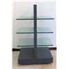 Image 2 : Double-Sided Display Unit w/ 3 Shelves & Rolling Base 26"x26"x 60"H