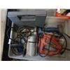 Image 2 : BIN OF POWER TOOLS, DRILL, JIGSAW, HAMMMER, AND HARDWARE