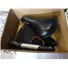Image 2 : TIM HORTONS THERMOS, MUG, SEAT, AND NAKOMURA BIKE SEAT, AND BIKE ITEMS