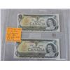 Image 2 : 1973 LAST ISSUE $1 BILL 2 IN SEQUENCE 586 587 PLUS 1986 LAST ISSUE $2 BILL, ALL MINT