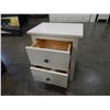 Image 2 : WHITE 2 DRAWER NIGHTSTAND