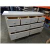 Image 2 : WHITE 7 DRAWER DRESSER W/ RESTORATION HARDWARE HANDLES