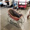 Image 2 : METAL AND WICKER SLED DECORATION