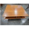 Image 2 : VINTAGE SQUARE LIBRARY STYLE TEAK COFFEE TABLE