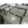 Image 2 : GLASS TOP TABLE W/ METAL BASE