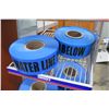 Image 2 : Qty 7 Blue & Yellow Safety Tapes - Water Line Below, Caution, etc