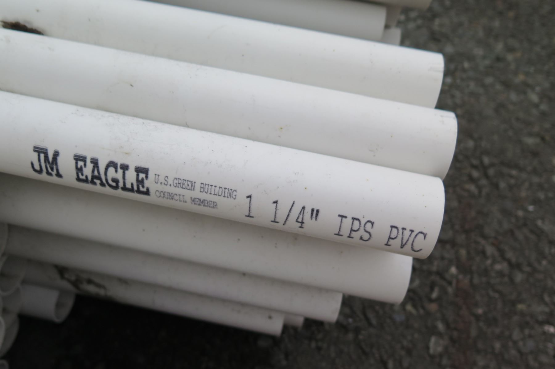 Multiple Misc 20 Long X 1 1 4 Diameter JM Eagle IPS PVC 1120 SDR 21 multiple-misc-20-long-x-1-1-4-diameter-jm-eagle-ips-pvc-1120-sdr-21