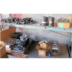 Misc Pipe Sections, Clamps, Elbows, HARCO Ductile Iron Tees, 12" Fittings, etc