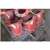 Image 2 : Qty 9 Red 11" Diameter Iron Elbows