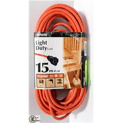 WOODS EXTENSION CORD, 15 METRES