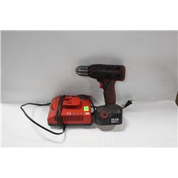 SNAP ON 14.4 VOLT HIGH OUTPUT CORDLESS DRILL WITH