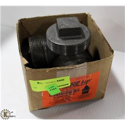 LOT OF 7 METAL PIPE CAPS