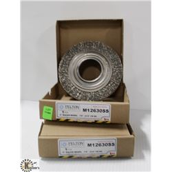 LOT OF 2 NEW 6" STAINLESS MAJOR WHEEL,