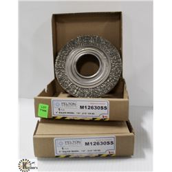 LOT OF 2 NEW 6" STAINLESS MAJOR WHEEL,