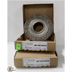 LOT OF 2 NEW 6" STAINLESS MAJOR WHEEL,