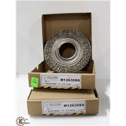 LOT OF 2 NEW 6" STAINLESS MAJOR WHEEL,