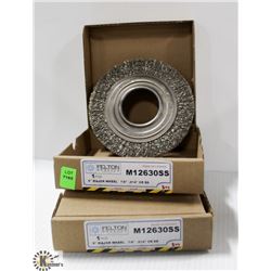 LOT OF 2 NEW 6" STAINLESS MAJOR WHEEL,