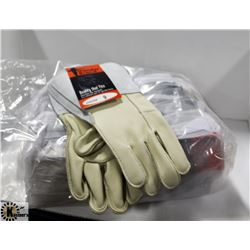 12 PAIR LEATHER GLOVES SIZE 9