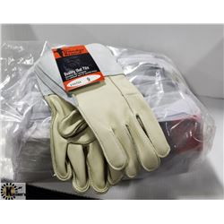 12 PAIR LEATHER GLOVES SIZE 9