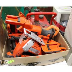 BOX OF ASSORTED BLACK & DECKER CORDLESS POWER