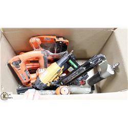 BOX OF ASSORTED AIR NAILERS