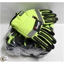 6 PAIRS WATSON RIDGEBACK THINSULATE GLOVES, SZ LG