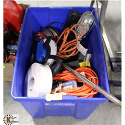 LARGE TOTE OF TOOLS AND MORE INCLUDING LARGE 200'