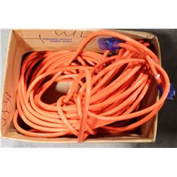 BOX OF EXTENSION CORDS.