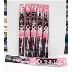 CASE OF 6 NEW 18" PINK WIPER BLADES