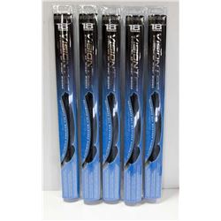 CASE OF 5 NEW 18" VISION TEC  WIPER BLADES