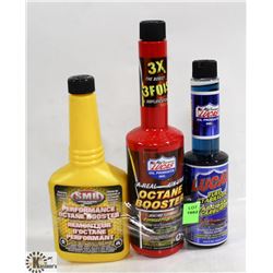 3 BOTTLES OF OCTANE BOOSTER & FUEL STABILIZER