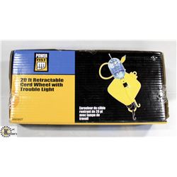 POWER FIST 20FT RETRACTABLE CORD WHEEL WITH