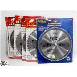 LOT OF 6 CARBIDE SAW BLADES 10"