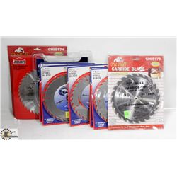 LOT OF 11 CARBIDE SAW BLADES 7-1/4"
