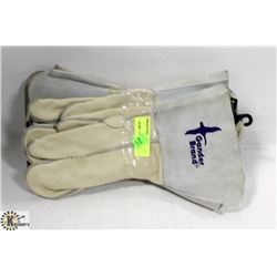 4 PAIR BDG LEATHER WELDING MITTS, SIZE LARGE