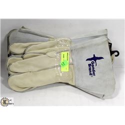 4 PAIR BDG LEATHER WELDING MITTS, SIZE LARGE