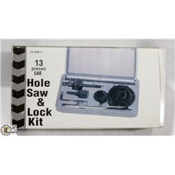 13PC HOLE SAW & LOCK KIT