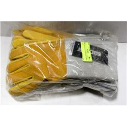 BDG WELDING GLOVES. SIZE LARGE. 4 PAIR.