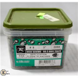 BOX OF 1800 - 3" SCREWS.