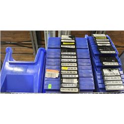 STACK OF HEAVY PLASTIC BOLT BINS