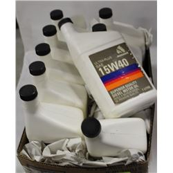 BOX OF 9 JUGS  MOHAWK OIL 15W30, 1 LITRE PER JUG