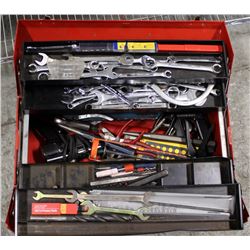 METAL TOOLBOX WITH VARIOUS TOOLS