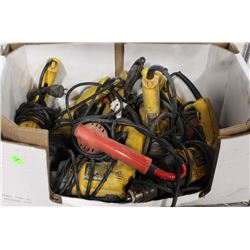 BOX OF ASSORTED DRILLS-COME CORDS ARE DAMAGED