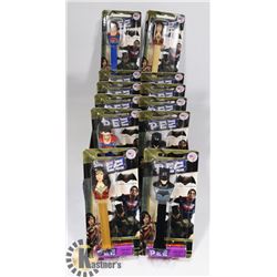 CASE OF 12 MY BATMAN/SUPERMAN PEZ DISPENSERS W/PEZ