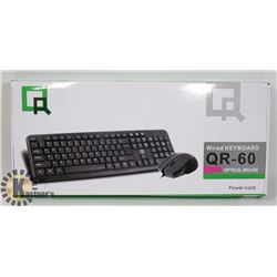 WIRED KEYBOARD W/ OPTICAL MOUSE