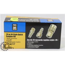24 PC M-STYLE QUICK COUPLER KIT