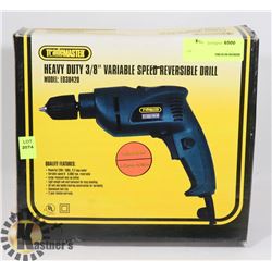 HEAVY DUTY 3/8" VARIABLE SPEED REVERSIBLE DRILL